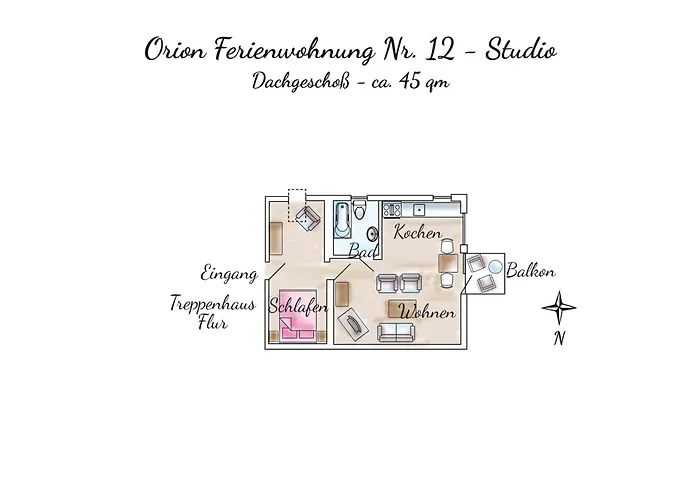 Апартаменты Gaestehaus Orion - 12 Шпикерог